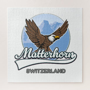 Matterhorn Switzerland travel logo Jigsaw Puzzle