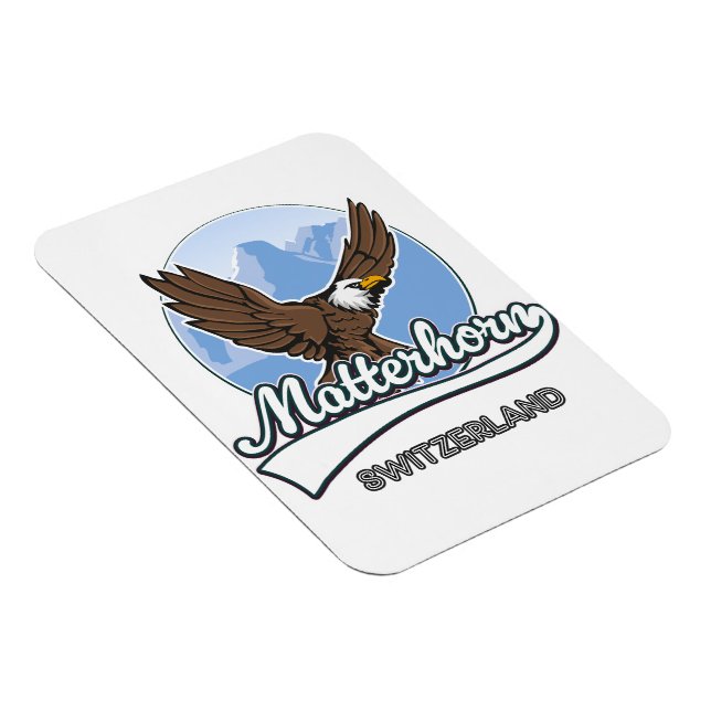 Matterhorn Switzerland travel logo Magnet (Right Side)