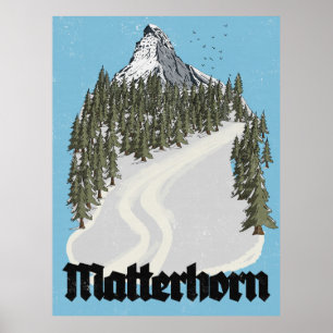 Matterhorn Switzerland Travel Poster