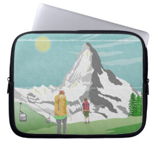 matterhorn travel poster Switzerland Laptop Sleeve
