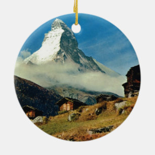 Matterhorn, Zermatt, Switzerland Ceramic Tree Decoration