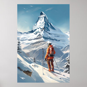 Matterhorn, Zermatt, Switzerland, Ski  Poster