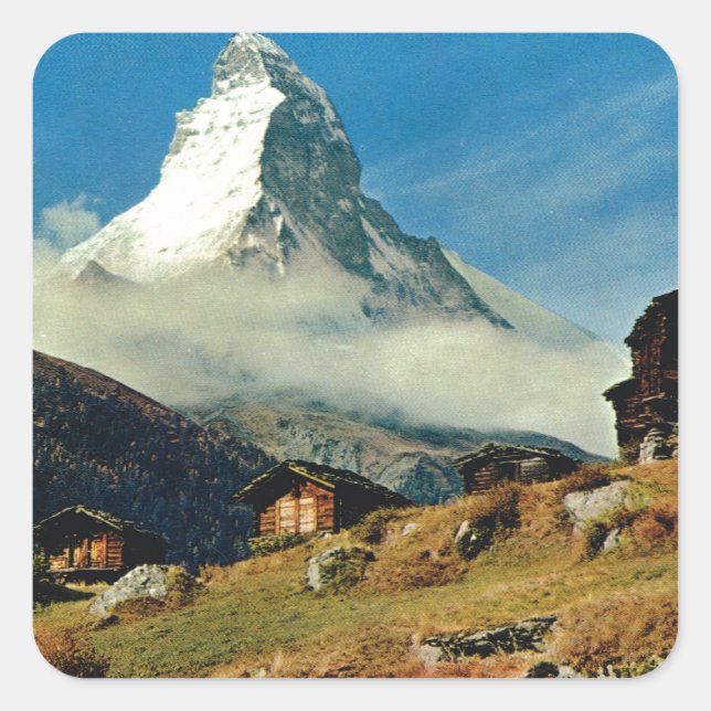 Matterhorn, Zermatt, Switzerland Square Sticker (Front)