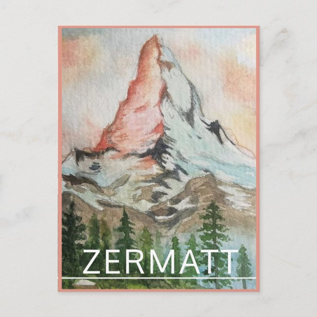 Matterhorn Zermatt Switzerland Travel post card (Front)