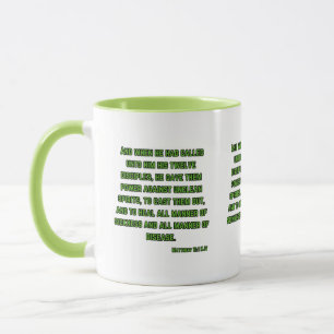 Matthew 10:1 KJV Bible Scripture Two-Tone Mug