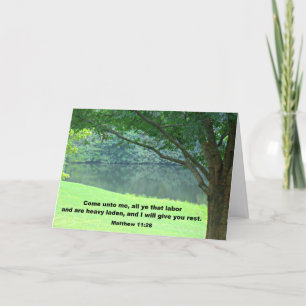 Matthew 11:28 card