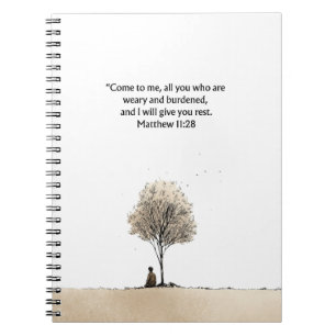 Matthew 11:28 Christian Journal Scripture Notebook