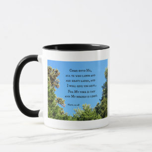 Matthew 11:28 Come unto me all ye who labour.... Mug