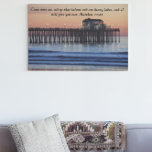 Matthew 11:28 Encouraging Scripture Verse Faux Canvas Print<br><div class="desc">Matthew 11:28 KJV Bible Quote. Makes a great gift for family and friends who are facing sickness for encouragement. Order yours today! Black script with a beautiful ocean landscape photo. OR use the design tool to add your own photo/verse,  change colors and fonts.</div>