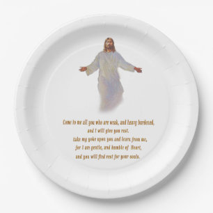 Matthew 11:28 gifts paper plate