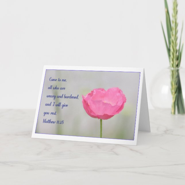 Matthew 11:28 Greeting Card (Front)