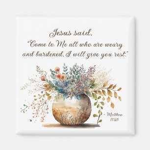 Matthew 11:28 Jesus said, Come to Me Bible Verse Magnet