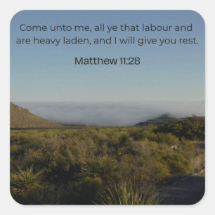 Matthew 11:28 KJV Sticker – Come Unto Me Bible 