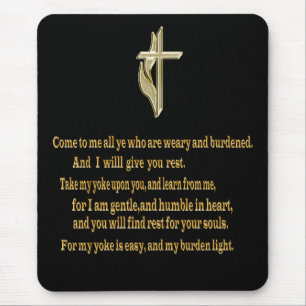 Matthew 11:28 mouse pad
