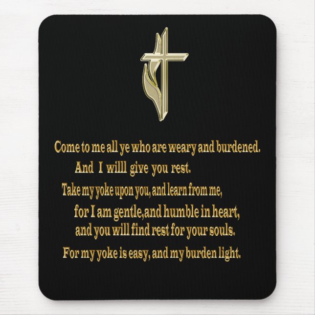 Matthew 11:28 mouse pad (Front)