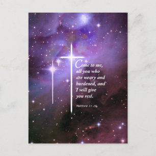 Matthew 11:28 postcard