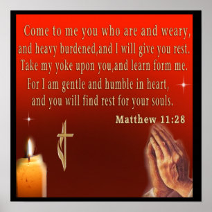Matthew 11:28 Poster