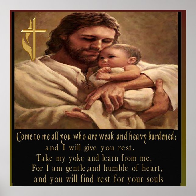 Matthew 11:28 Poster (Front)