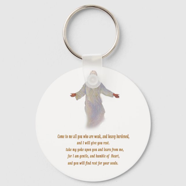 Matthew 11:28 products key ring (Front)