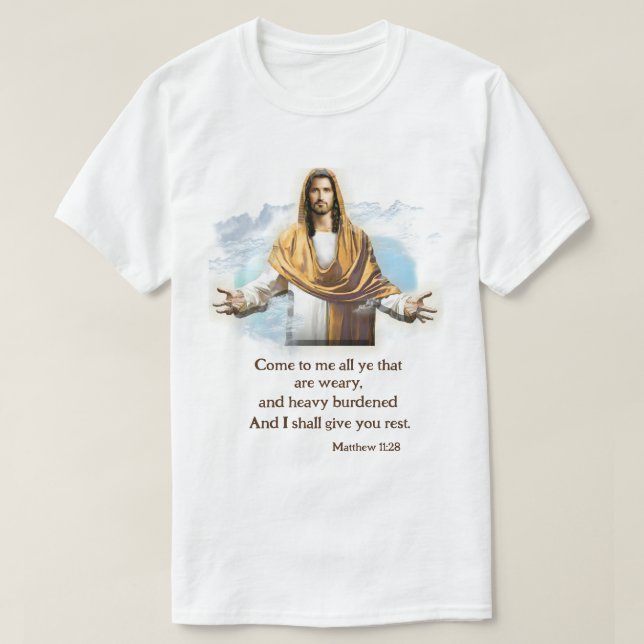 Matthew 11:28 T-Shirt (Design Front)