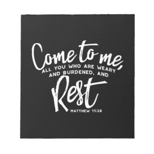 Matthew 11 Bible Verse Notepad