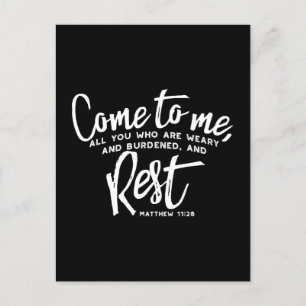 Matthew 11 Bible Verse Postcard
