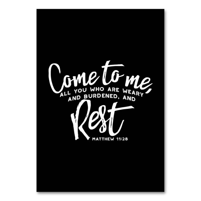 Matthew 11 Bible Verse Table Number (Front)