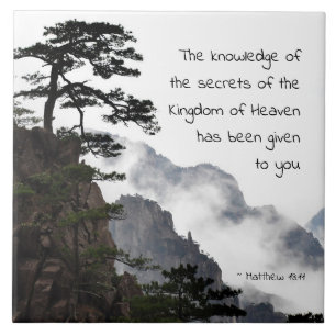 Matthew 13:11 Secrets of the Kingdom of Heaven Ceramic Tile