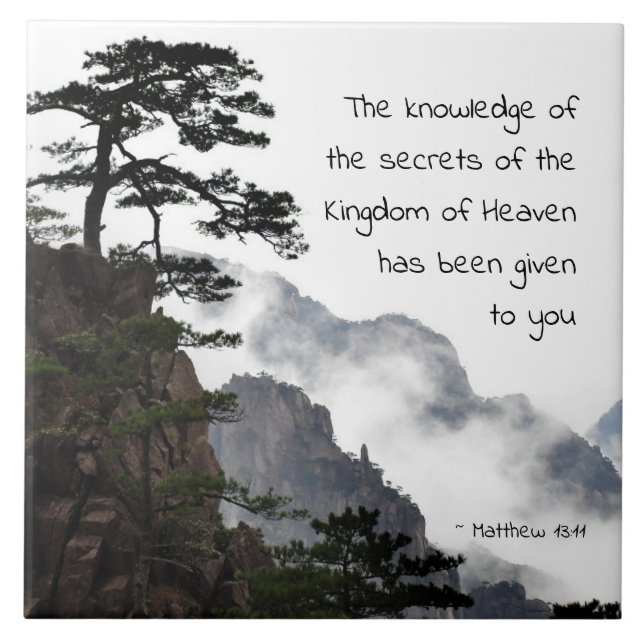 Matthew 13:11 Secrets of the Kingdom of Heaven Ceramic Tile (Front)