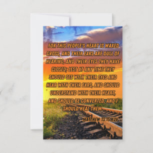 Matthew 13:15 KJV Bible Verse Pic Greeting Card