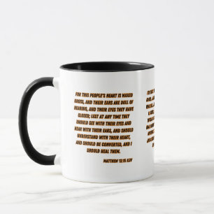 Matthew 13:15 KJV Bible Verse Two-Tone Mug