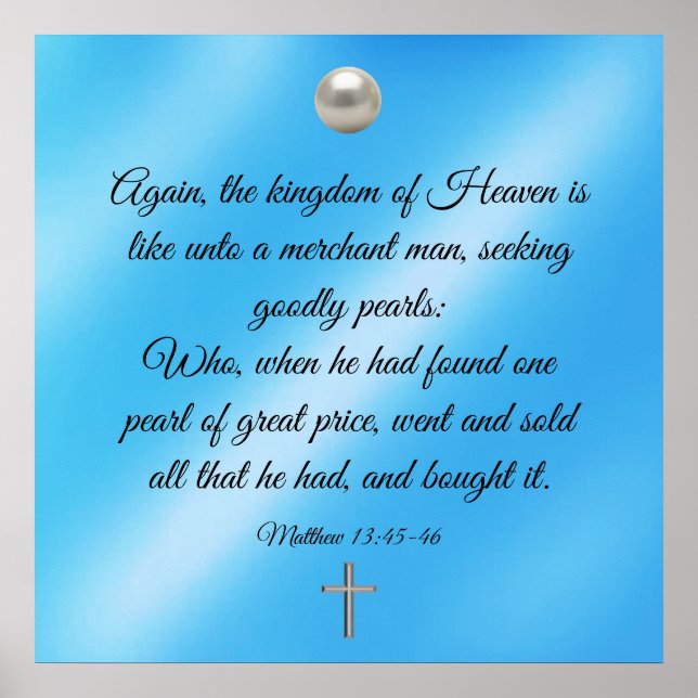 Matthew 13:45-46 poster (Front)
