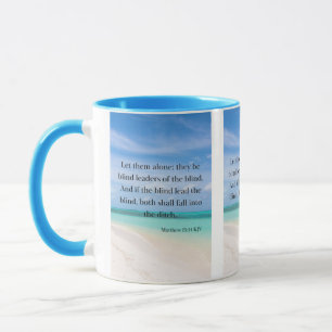 Matthew 15:14 KJV Bible Verse Pic Two-Tone Mug