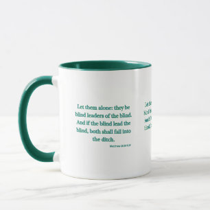 Matthew 15:14 KJV Bible Verse Two-Tone Mug
