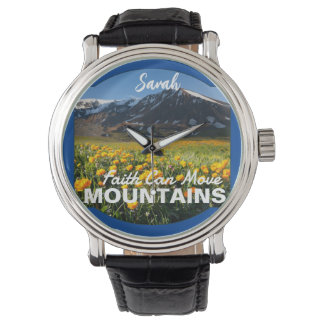 Matthew 17:20 Faith Can Move Mountains Custom Watch
