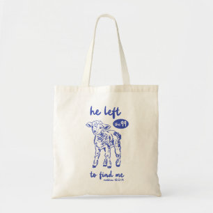 Matthew 18:12–14 Lost Sheep Christian Scripture Tote Bag