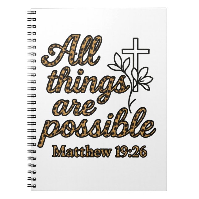 Matthew 19:26 notebook (Front)