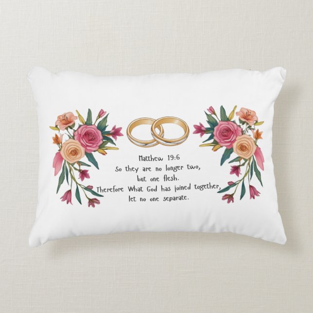 Matthew 19:6 Wedding Pillow  (Front)