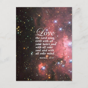 Matthew 22:37 postcard