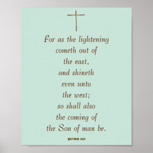 MATTHEW 24:27 “For as the lightning cometh…” Poster