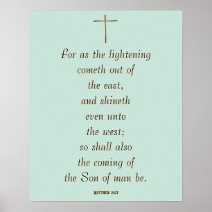 MATTHEW 24:27 “For as the lightning cometh…” Poster