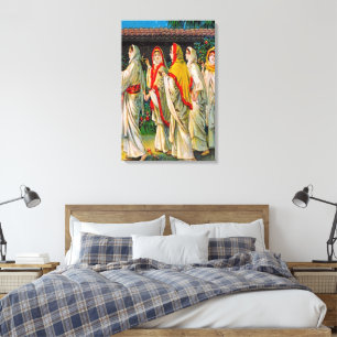 Matthew 25:1-13 The Foolish and Wise Virgin Canvas Print