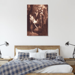 Matthew 27:57-61 Jesus Is Buried in a Tomb Canvas Print