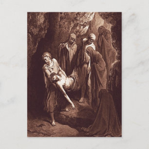 Matthew 27:57-61 Jesus Is Buried in a Tomb Postcard