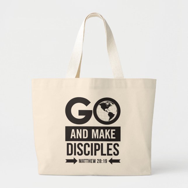 Matthew 28:19 large tote bag (Front)