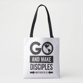 Matthew 28:19 tote bag