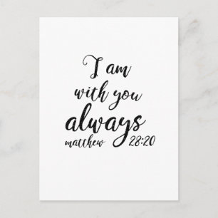 Matthew 28:20 postcard