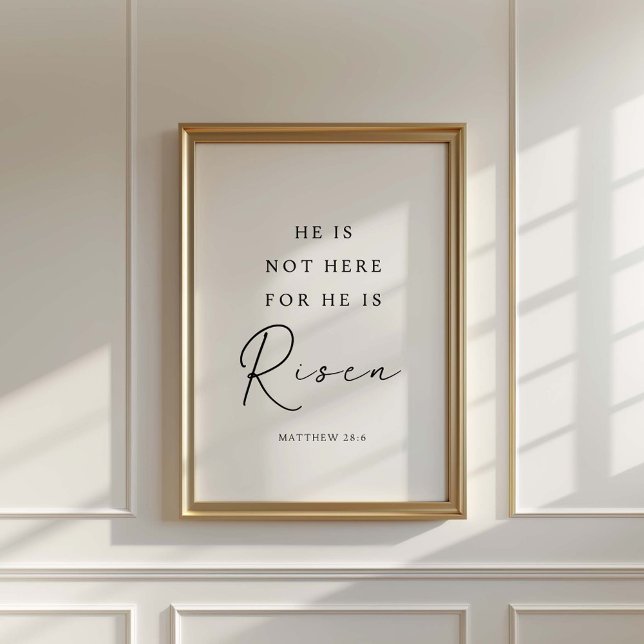 Matthew 28:6 He is Risen, Christian Easter Poster (Creator Uploaded)