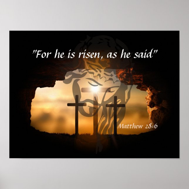 Matthew 28:6 poster (Front)