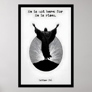 Matthew 28 6 Risen Christ Art Print He Is Risen